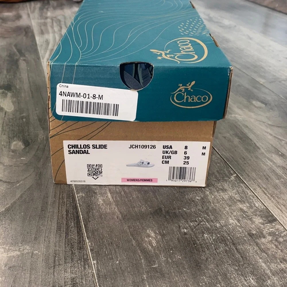 Chaco Chillos Slide Sandal Light Blue Womens 8 LUVSEAT Arch Support Casual Sport - Picture 9 of 9
